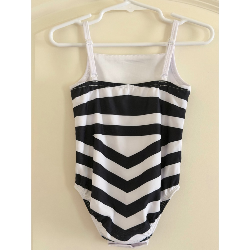 Only Little Once Iconic Doll One Piece Swimsuit Black White Stripe Toddler 2/3 - Picture 2 of 7